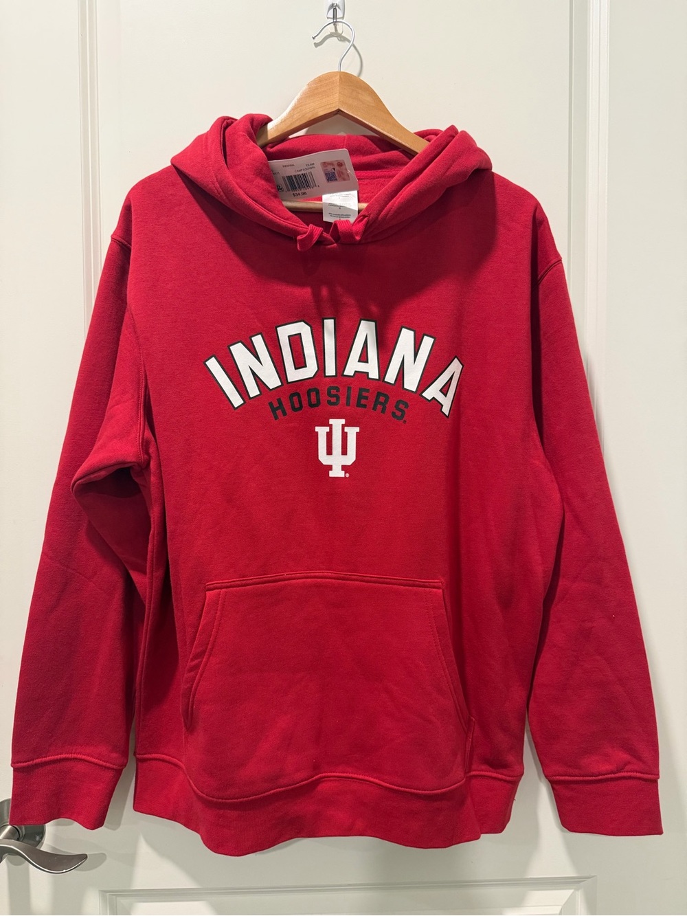 Hanes Red Indiana Hoosiers Crewneck Hoodie